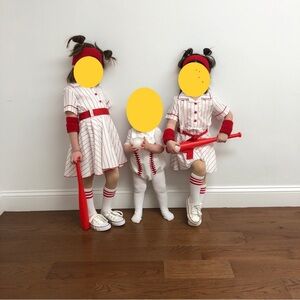 Adorable Kids Baseball Costume Set - Red and White